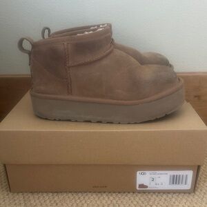UGG Kids Tan Suede Boots